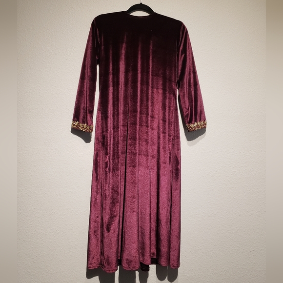 Handmade Beaded Velvet Dress - Picture 2 of 8